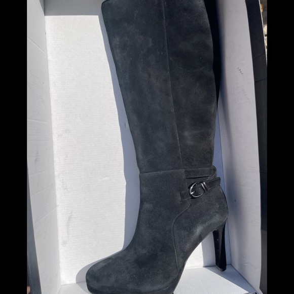 NWT Naturalizer Wide Calf-Tall Suede Boot 7.5M - Picture 2 of 7